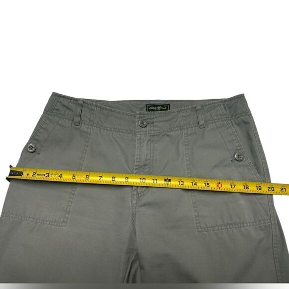 Eddie Bauer Gray High Waisted Straight Leg Cargo Style Pants Grey Loose Fit - Picture 11 of 12